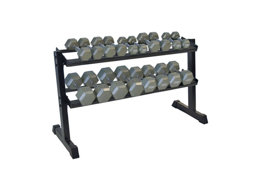 Warrior Strength Equipment, 2-Tier Horizontal Dumbbell Rack