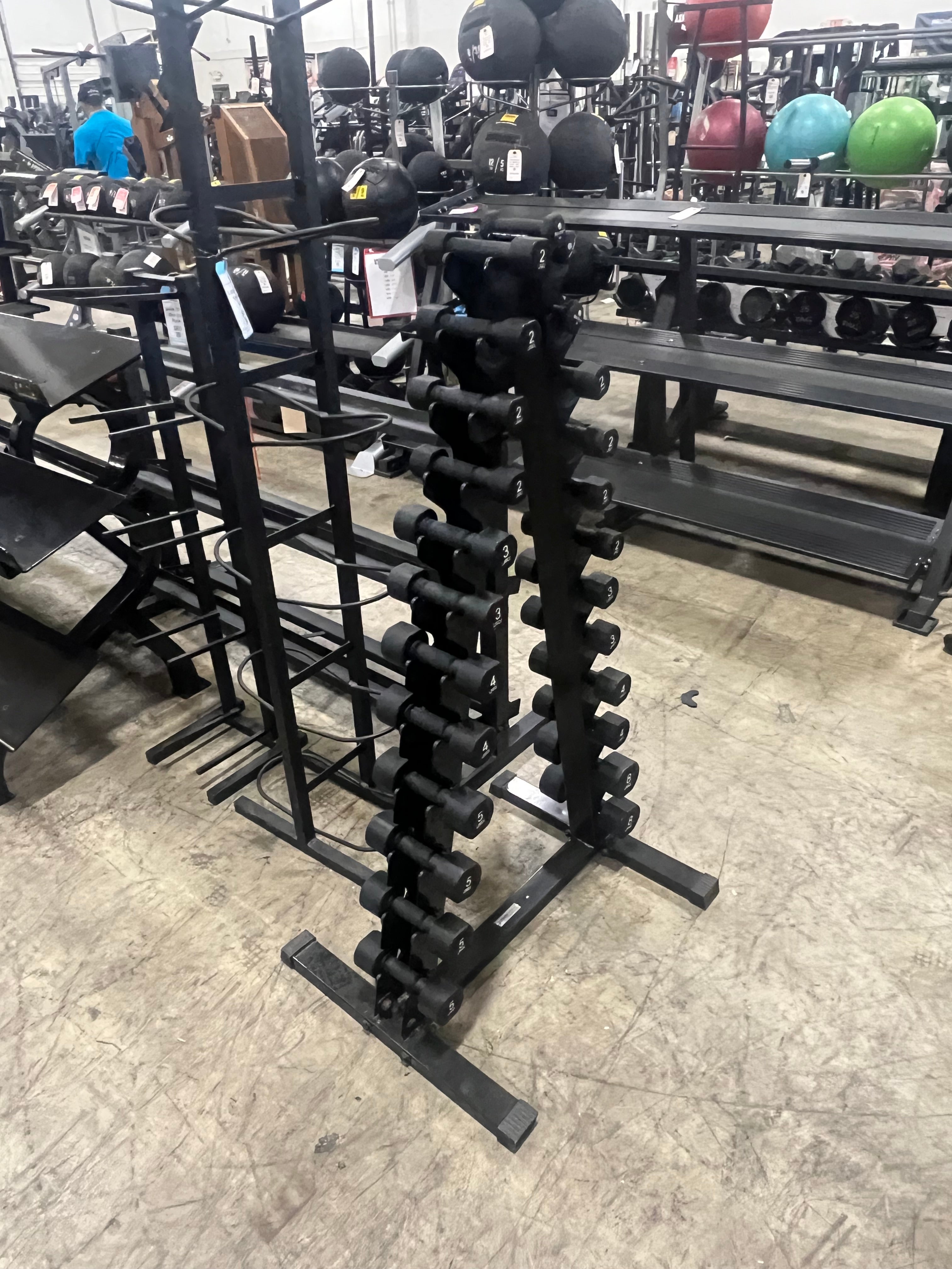 Umax, Aerobic Dumbbell Rack with UMax Dumbbells-Used