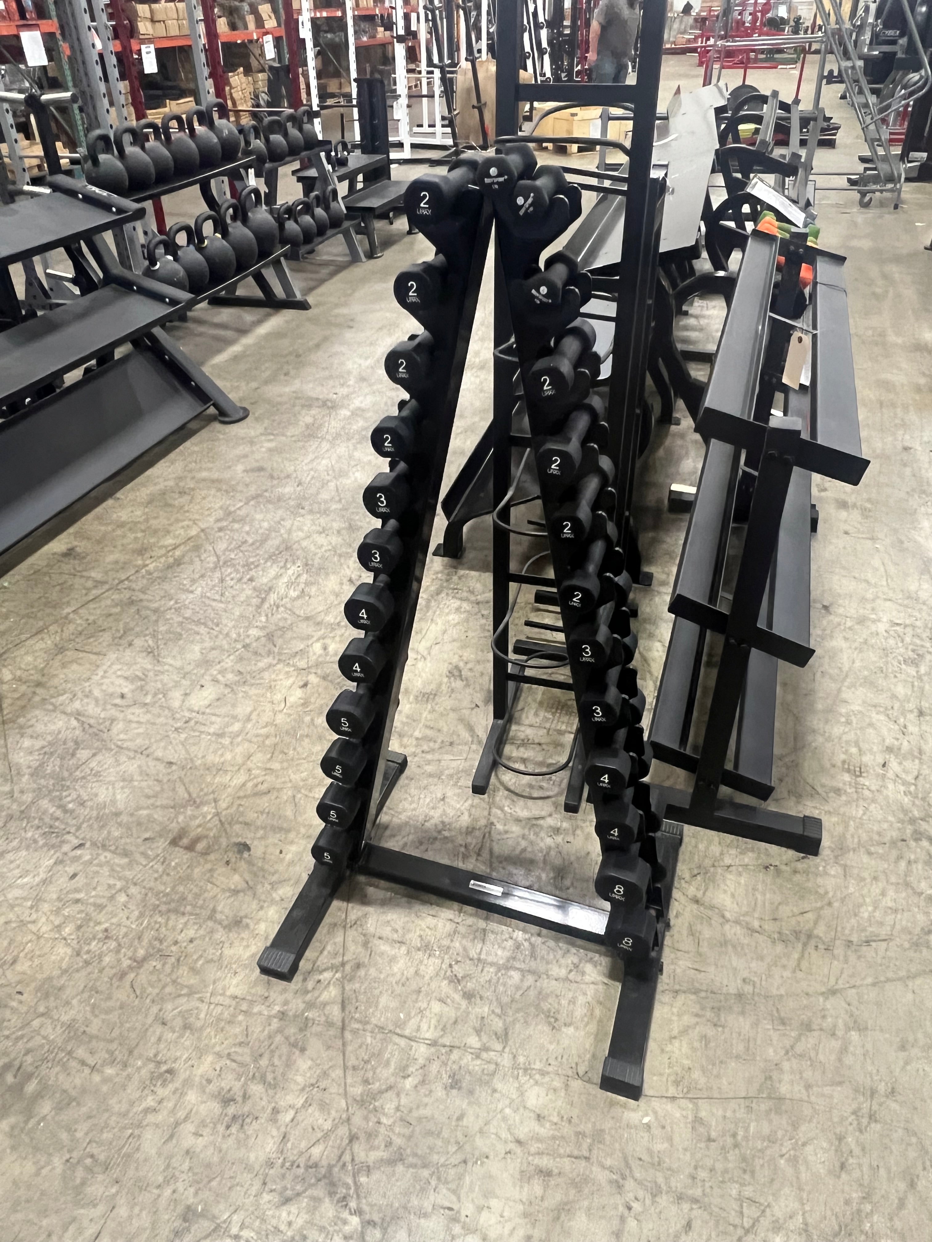 Umax, Aerobic Dumbbell Rack with UMax Dumbbells-Used