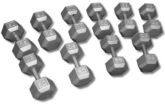 Apollo Athletics, Apollo Athletics Cast Iron Hex Dumbbells - Price is Per PAIR