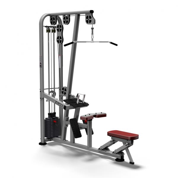 Atlantis Strength, Atlantis Strength D-438 Duals Series Selectorized Lat Pulldown/Low Row with 300 lb Weight Stack