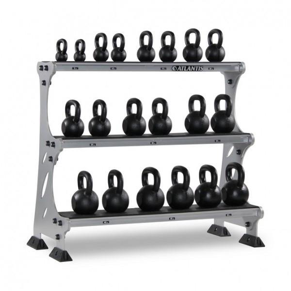 Atlantis Strength, Atlantis Strength S-291 Three-Tier Kettlebell Rack (Pairs)