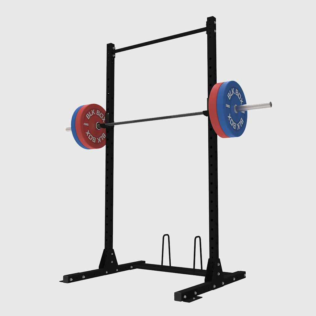 BLK BOX, BLK BOX Blackout Squat Stand with Bumper Plate Storage