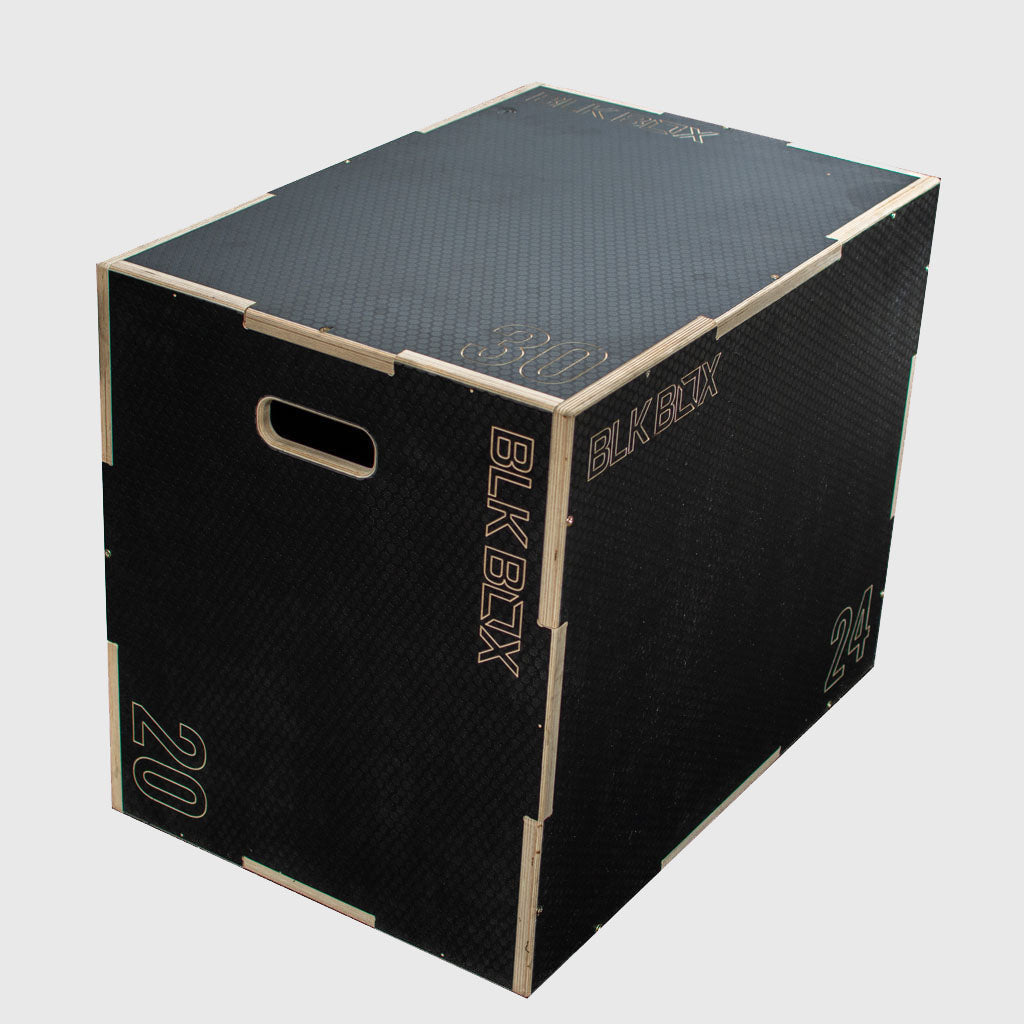 BLK BOX, BLK BOX Heavy Duty Anti-Slip 3-in-1 Wooden Plyo Jump Box