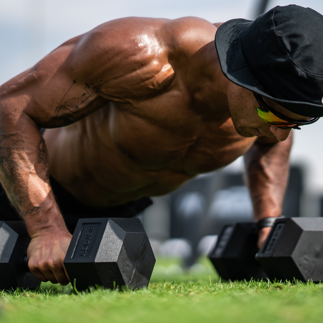 BLK BOX, BLK BOX Rubber Hex Dumbbells (Sold Individually)