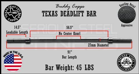 Buddy Capps, Buddy Capps Texas Deadlift Bar  - Available In Store Only