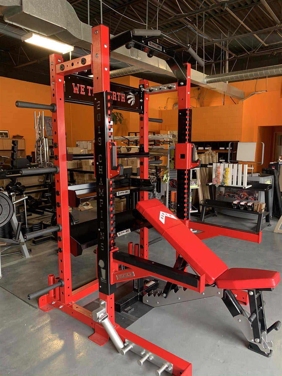 Dynamic Fitness, Custom Dynamic 'Raptors' Half Rack and Bench system