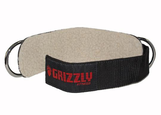 Grizzly Fitness, Grizzly Fitness Premium 3" Padded Leather Ankle Strap for Men and Women (One-Size Single)