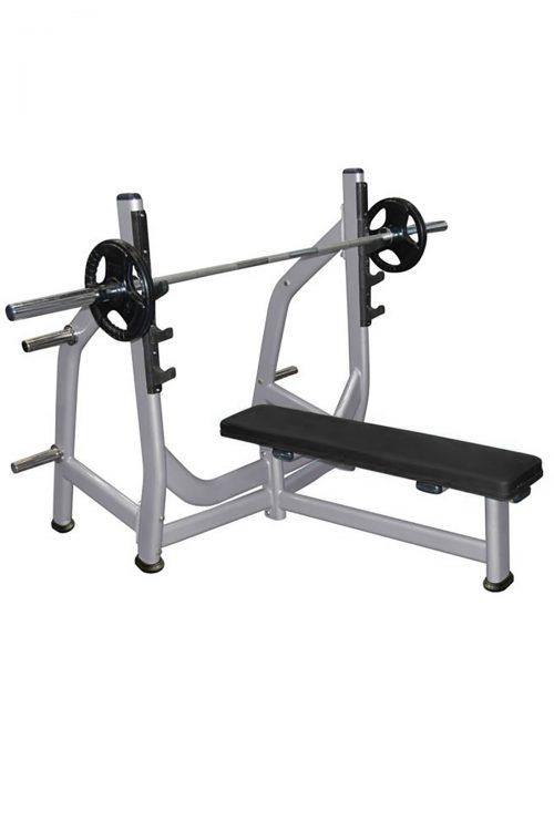 Muscle D, Muscle D Olympic Flat Bench with Plate Storage