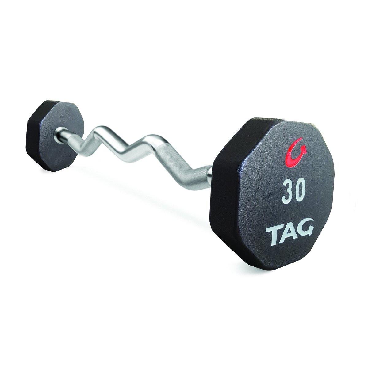 TAG, TAG 8 Sided Premium Ultrathane EZ Curl Fixed Barbell Set 20-110 (10 Bars)