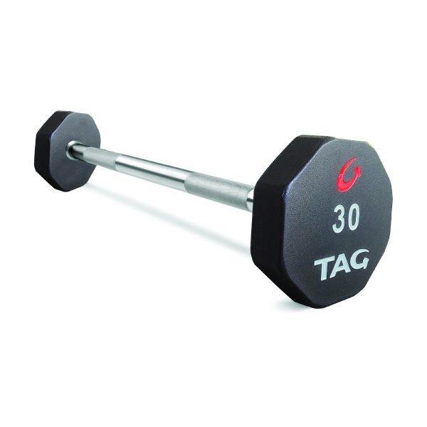 TAG, TAG 8 Sided Premium Ultrathane Straight Fixed Barbell Set 20-110 (10 Bars)