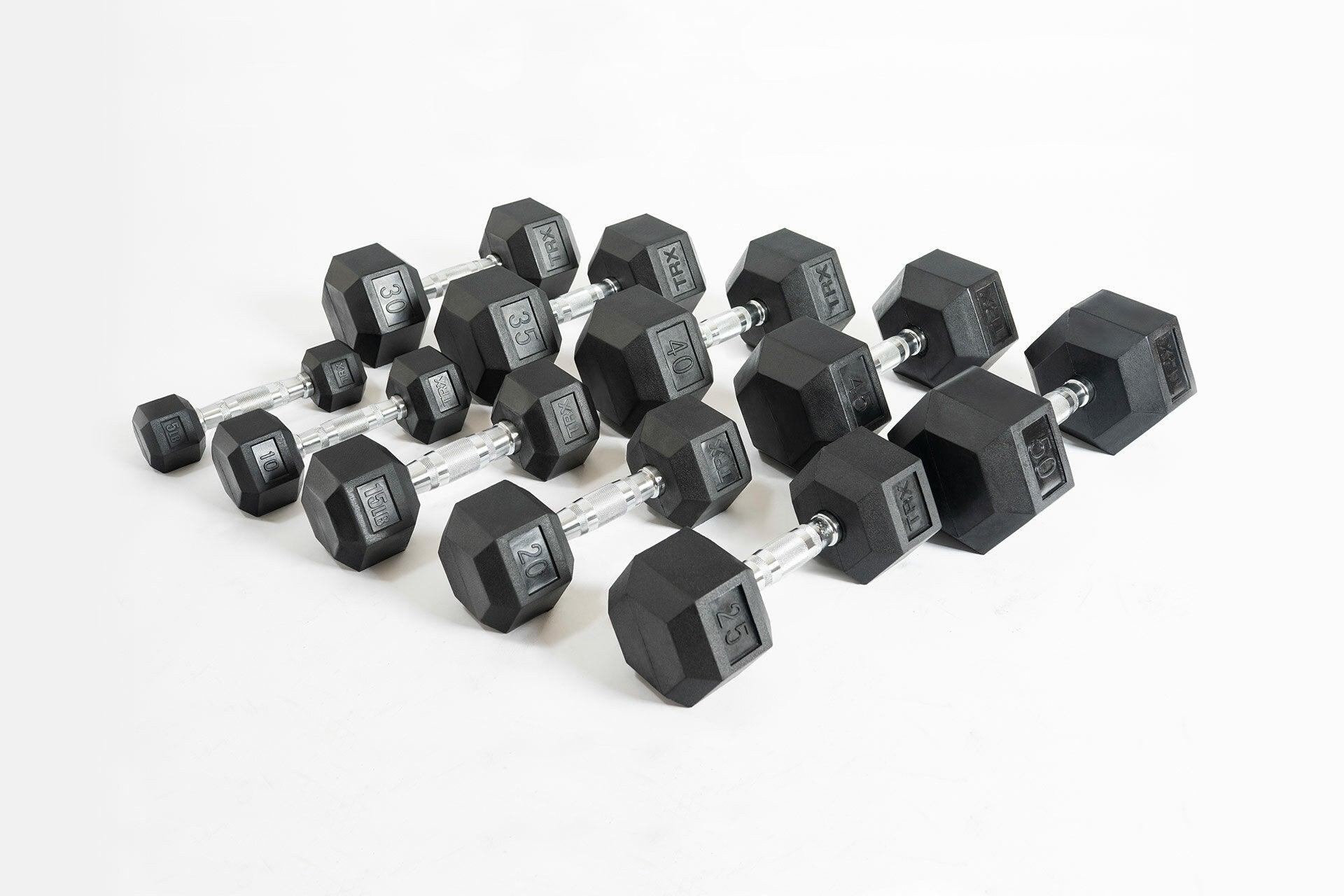 TRX, TRX V2 Rubber Hex Dumbbell w/ Contoured Handle