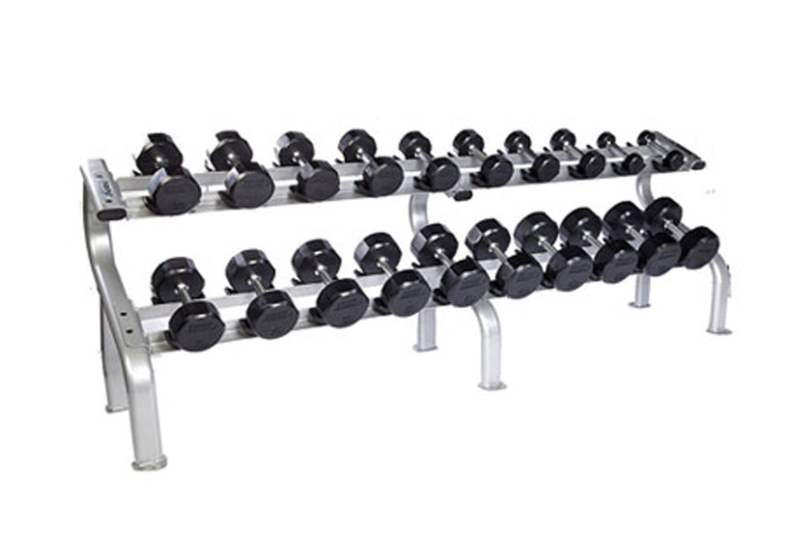 Warrior Strength Equipment, Warrior 2-Tier 10-Pair Commercial Saddle Dumbbell Rack - SALE