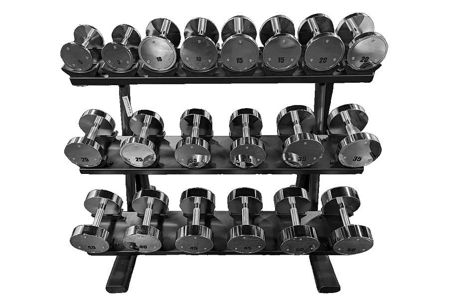 Warrior Strength Equipment, Warrior Chrome Dumbbell Set (5-50lb)