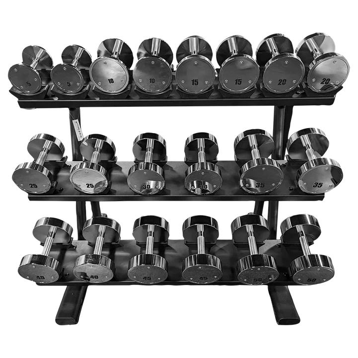 Warrior Strength Equipment, Warrior Chrome Dumbbell Set (5-50lb)