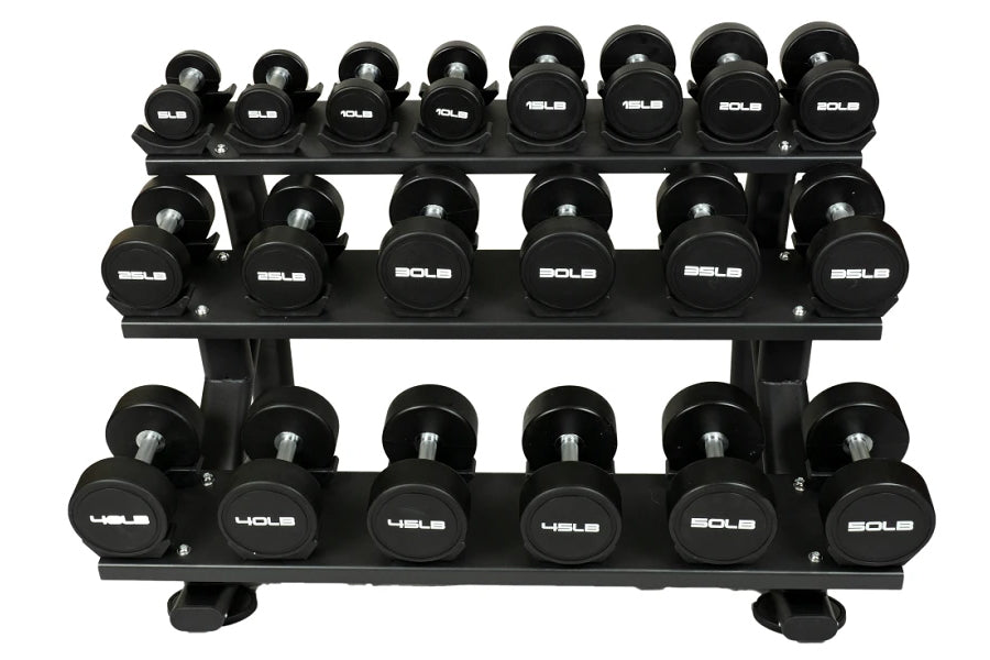 Warrior Strength Equipment, Warrior Pro-Style Urethane Dumbbell Set (5 - 50lb) - SALE