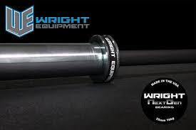 Wright Equipment, Wright Equipment 15KG Olympic Bearing Bar Next Gen (Made in USA) --- BLACK Cerakote Shaft w/CHROME Bells