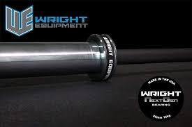 Wright Equipment, Wright Equipment Men's 20KG BLACK SHAFT w/CHROME BELLS Olympic Bearing Bar (Made In The USA)