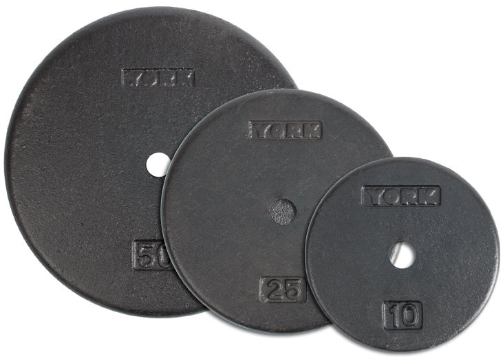 York Barbell, York 1″ Standard Flat Pro Cast Iron Plate (singles)