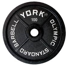 York Barbell, York 2″ Legacy Cast Iron Precision Milled Olympic 100lb Plate - Calibrated (Singles)