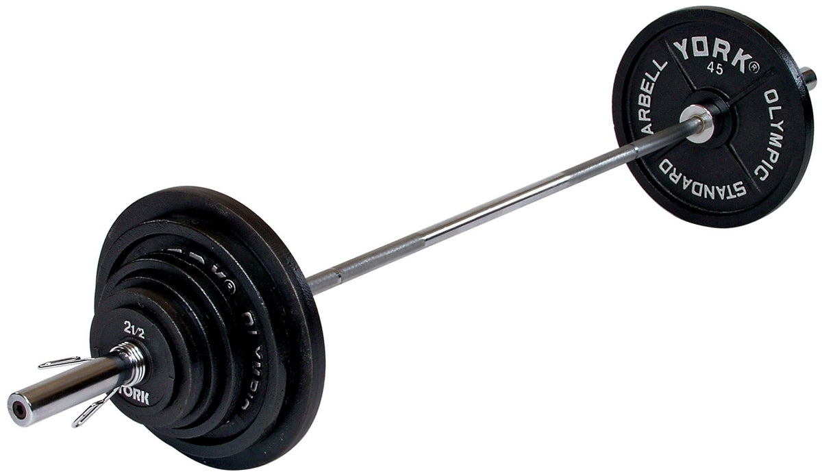 York Barbell, York 300lb Cast Iron Olympic Set