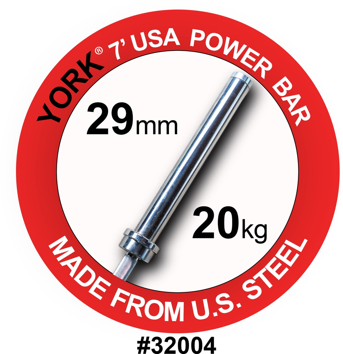 York Barbell, York 7′ USA Power Bar