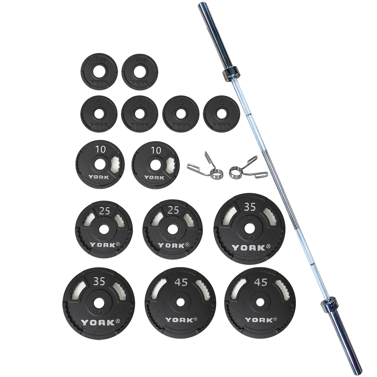 York Barbell, York  G-2 Steel Olympic Set - 300lb