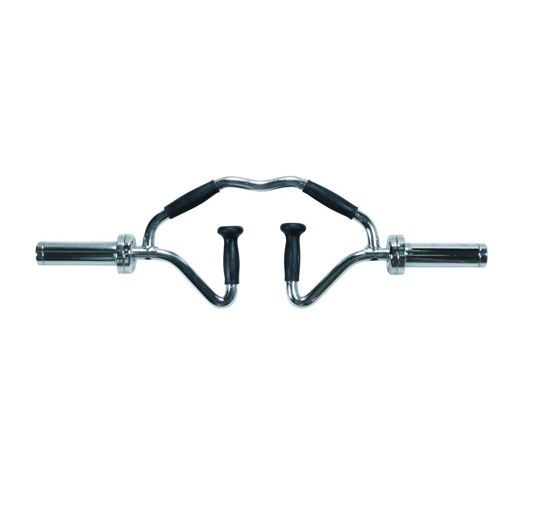 York Barbell, York International “Bi-Tri-Trap” Bar w/ Rubber Grips